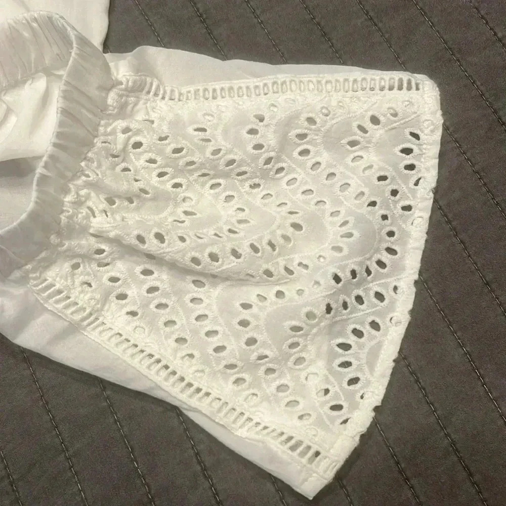 Express white off shoulder top Size Small - Picture 6 of 9